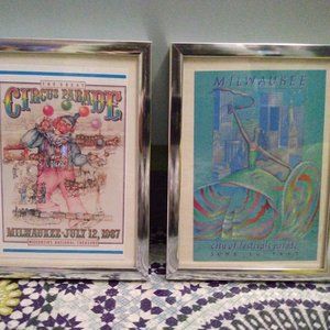 2 framed Milwaukee art circa 1987